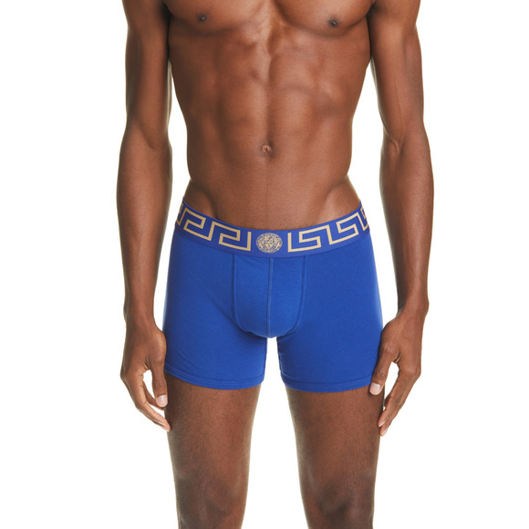 Versace Men Logo Boxer Briefs Blue Size 4 (US S) - Picture 1 of 1